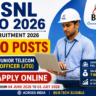 BSNL JTO Recruitment 2026 Notification For 100 Junior Telecom Officer Posts