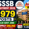 DSSSB Recruitment 2026 Notification Out for 1979 Vacancies Apply Online Before 15 July Delhi Government Jobs